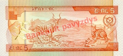 5 Birų banknoto galinė pusė