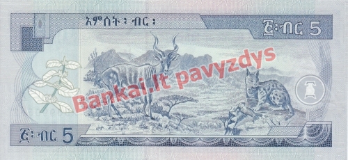 5 Birų banknoto galinė pusė