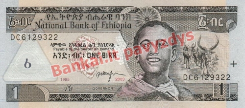 1 Biro banknoto priekinė pusė