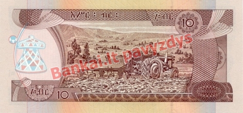 10 Birų banknoto galinė pusė