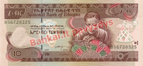 10 Birų banknoto priekinė pusė
