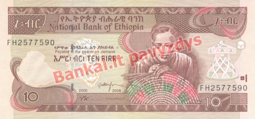 10 Birų banknoto priekinė pusė