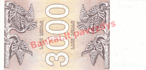 3000 Larių banknoto galinė pusė