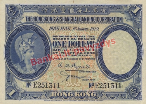 1 Dolerio banknoto priekinė pusė