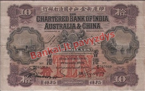 10 Dolerių banknoto priekinė pusė