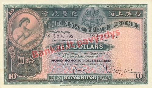 10 Dolerių banknoto priekinė pusė