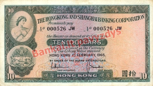 10 Dolerių banknoto priekinė pusė