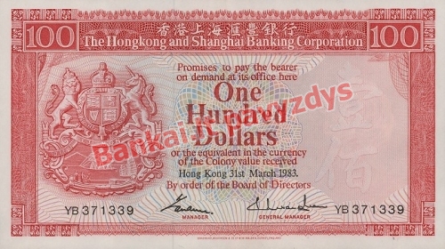 100 Dolerių banknoto priekinė pusė
