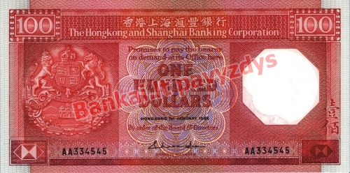 100 Dolerių banknoto priekinė pusė