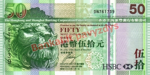 50 Dolerių banknoto priekinė pusė