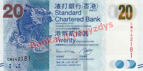 20 Dolerių banknoto priekinė pusė