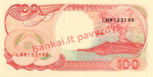100 Rupijų banknoto galinė pusė