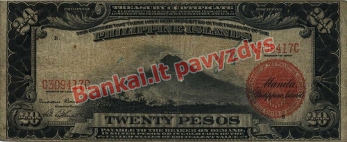 20 Pesų banknoto priekinė pusė