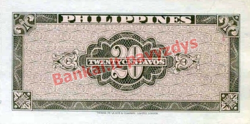 20 Centavų banknoto galinė pusė