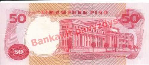 50 Pisų banknoto galinė pusė