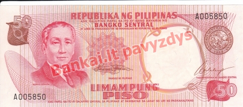 50 Pisų banknoto priekinė pusė