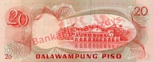 50 Pisų banknoto galinė pusė