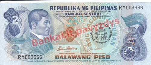 2 Pisų banknoto priekinė pusė