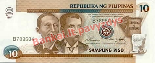 10 Pisų banknoto priekinė pusė