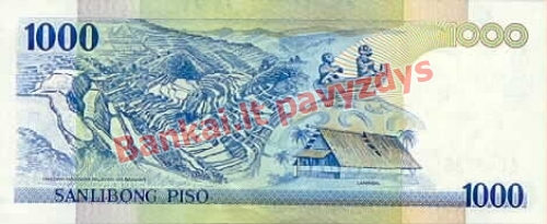 1000 Pisų banknoto galinė pusė