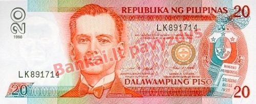 20 Pisų banknoto priekinė pusė