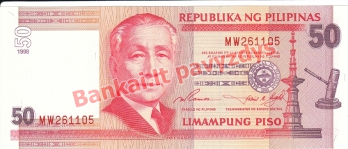 50 Pisų banknoto priekinė pusė