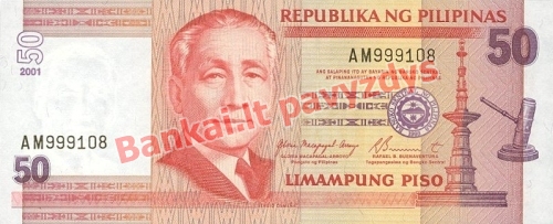 50 Pisų banknoto priekinė pusė