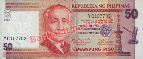 50 Pisų banknoto priekinė pusė
