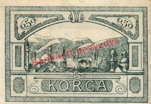 0.50 Frankų banknoto galinė pusė
