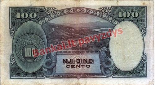 100 Frankų banknoto galinė pusė