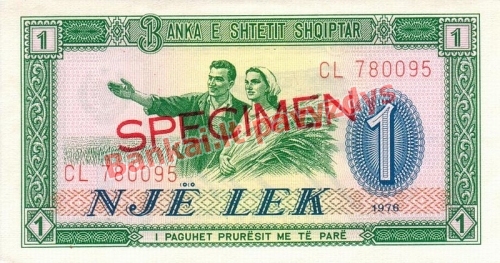 1 Leko banknoto priekinė pusė