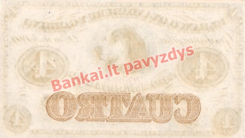 4 Reales  banknoto galinė pusė