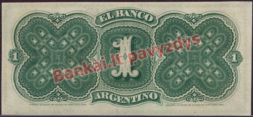 1 Peso  banknoto galinė pusė