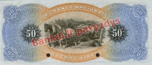 50 Pesų banknoto galinė pusė