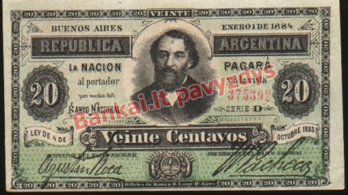 20 Centavų banknoto priekinė pusė