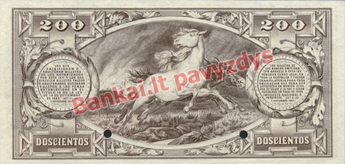200 Pesų banknoto galinė pusė
