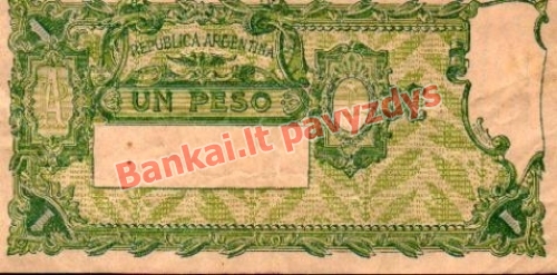 1 Peso banknoto galinė pusė