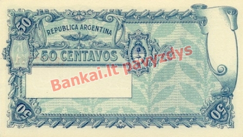 50 Centavų banknoto galinė pusė