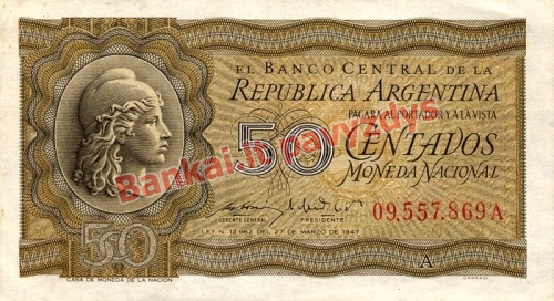 50 Centavų banknoto priekinė pusė