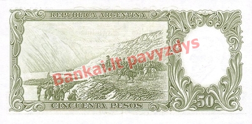 50 Pesų banknoto galinė pusė