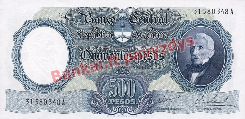 500 Pesų banknoto priekinė pusė