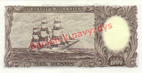 1000 Pesų banknoto galinė pusė