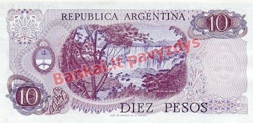 10 Pesų banknoto galinė pusė