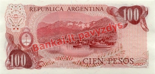 100 Pesų banknoto galinė pusė