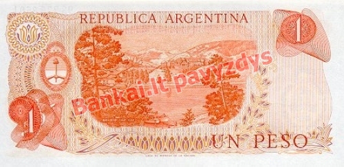 1 Peso banknoto galinė pusė