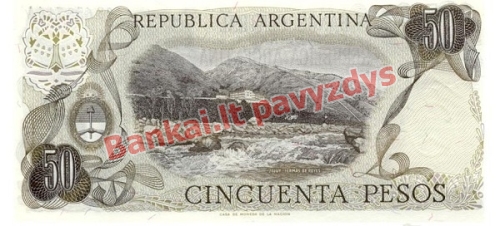 50 Pesų banknoto galinė pusė