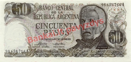 50 Pesų banknoto priekinė pusė