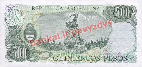 500 Pesų banknoto galinė pusė