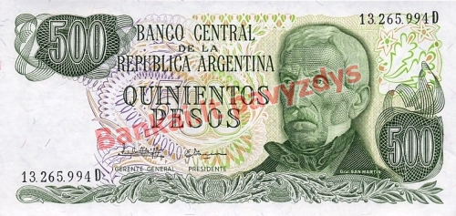 500 Pesų banknoto priekinė pusė