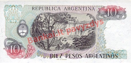 10 Pesos  banknoto galinė pusė